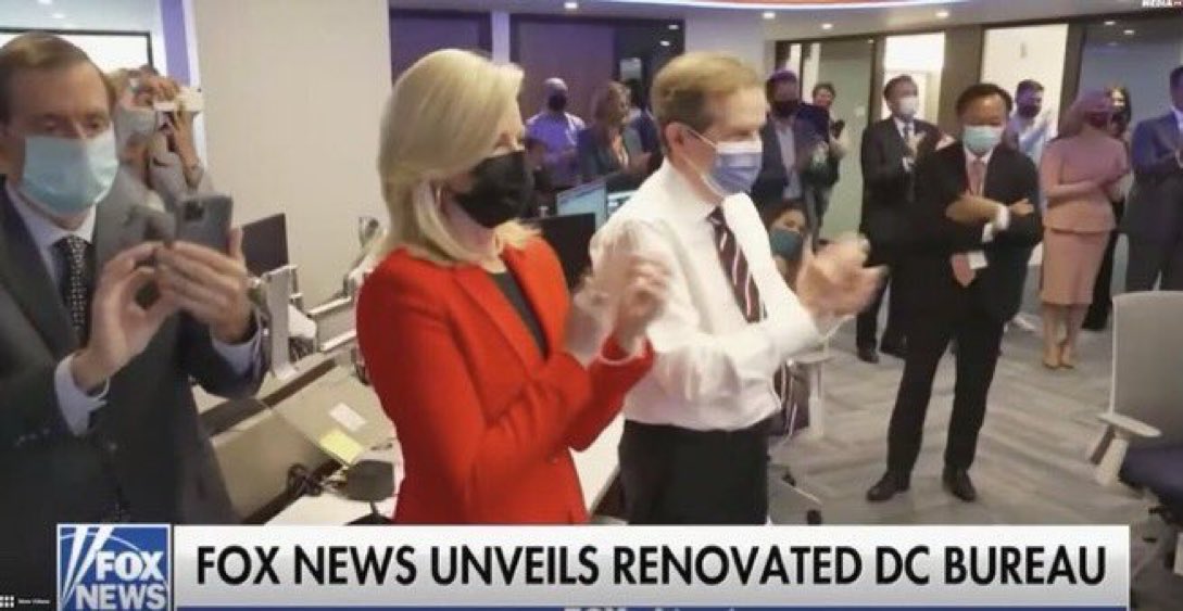 NB_Lady's tweet photo. @IngrahamAngle You’re such a hypocrite!  This looks like a Fox News crew to me. https://t.co/Uo1xRKPPIk
