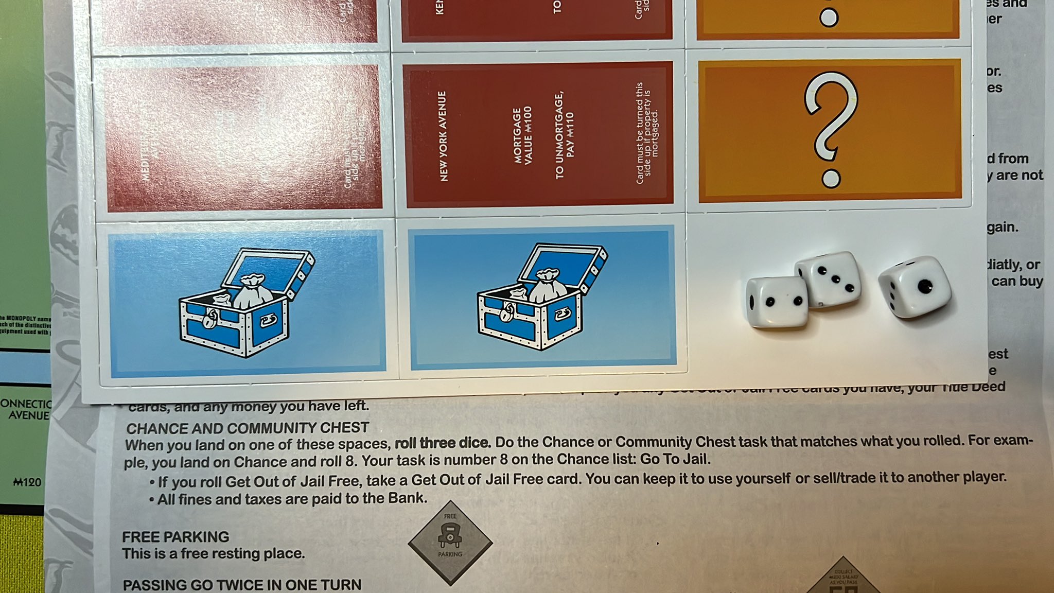 Monopoly community best sale chest cards list