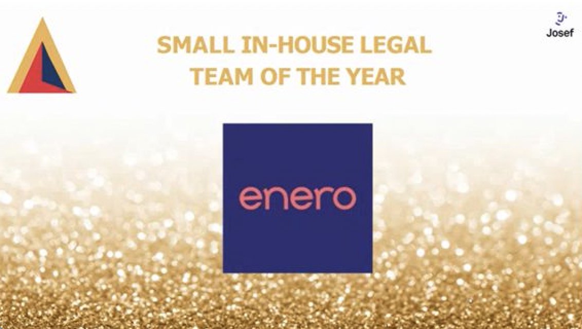 Huge congrats are in order for Cathy Hoyle, Stacey Rose-Ackroyd, and the <a href="/enerogroup/">Enero Group</a> Legal team for being recognized as THE Small In-House Legal Team of the Year! 👏🎉

Big thanks to <a href="/ACCinhouse/">Association of Corporate Counsel</a> for the honor, and congrats to all other winners.