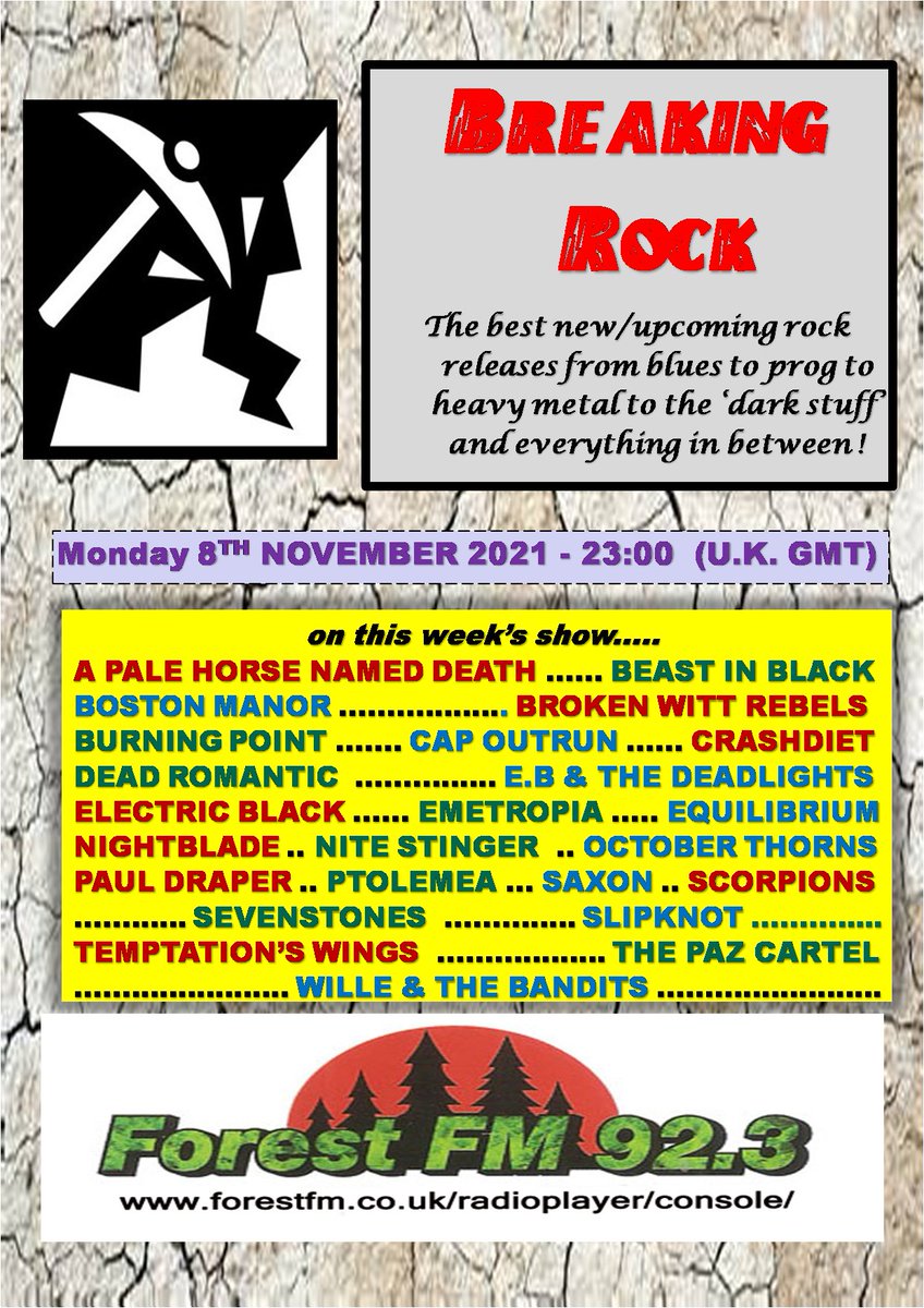 pjbreakingrock's tweet photo. due on air in a few minutes with @pjbreakingrock #RadioShow @ForestFM ... latest single #SlaveToTheMaster from new album #InfernumInTerra by @APHND ...out now ... stream on https://t.co/sjudUtZAIW https://t.co/nMk0IpQG27