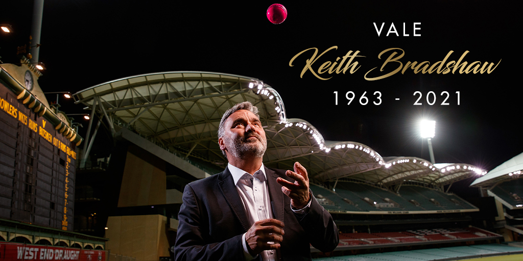 SACAnews's tweet photo. The South Australian Cricket Association is mourning the loss of its Chief Executive, Keith Bradshaw, who passed away peacefully yesterday afternoon surrounded by his family. 

Vale Keith Bradshaw. https://t.co/6lrMToIIPH
