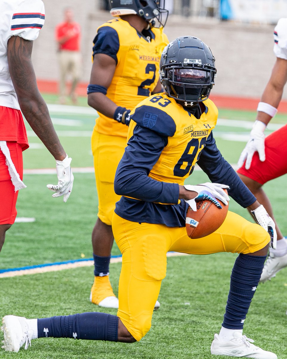 Merrimack_FB's tweet photo. The #MackTough Offensive Performer of the Week is WR Lj Robinson! @LjRobinson_ https://t.co/Rz4iSlEqh1