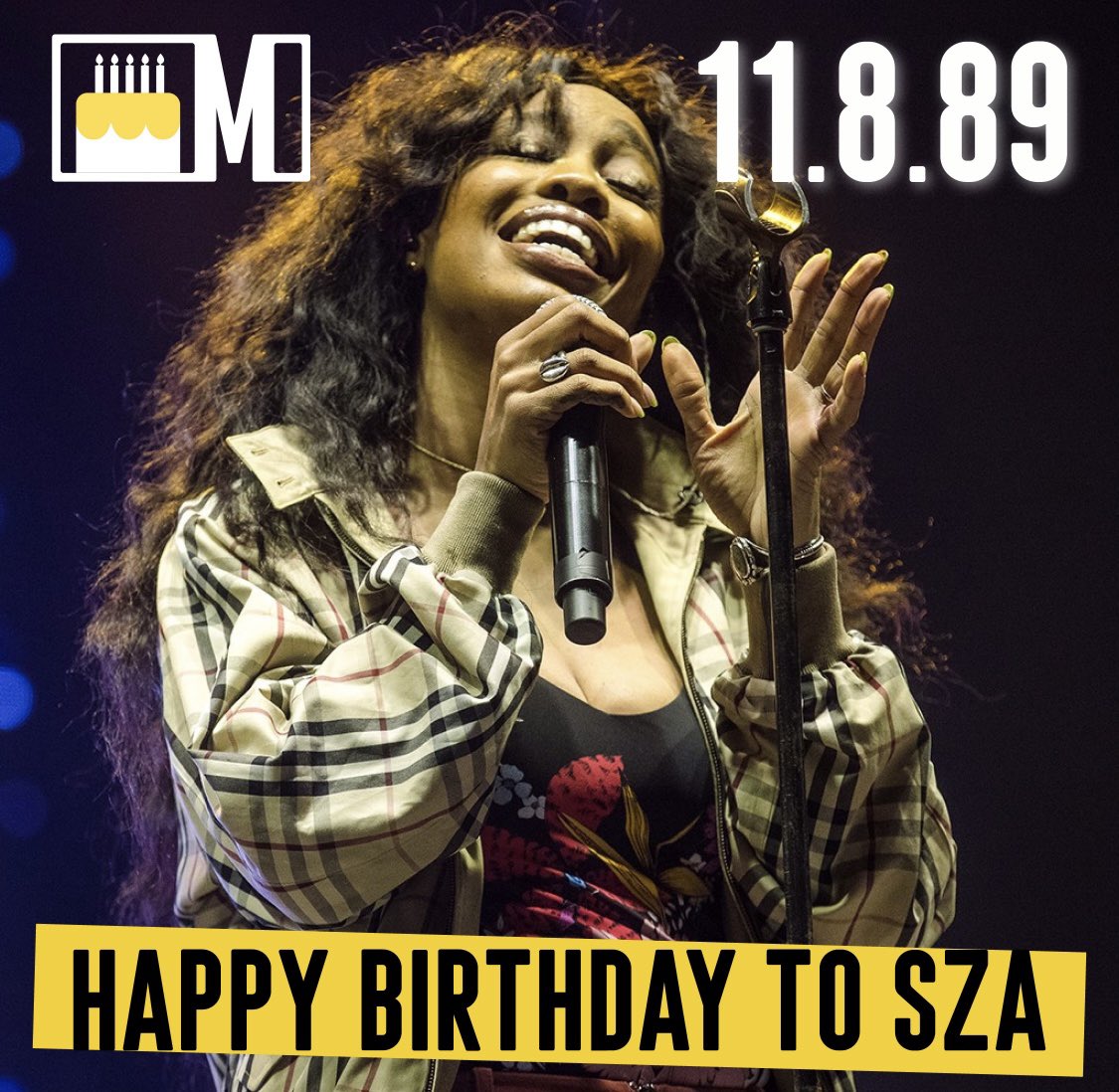 musicdotcom's tweet photo. Happy Birthday to SZA! Today we celebrate the talented singer songwriter as she turns 31! https://t.co/CjwQe5GL5E