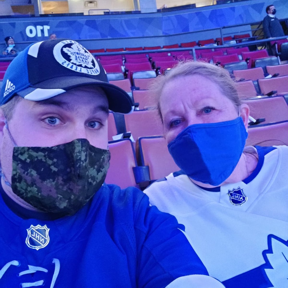 Slovenian_98's tweet image. Leafs game with mamma bear tonight! Her first game of the season! Go LEAFS go! #Leafsforever #leafsgame #nhl