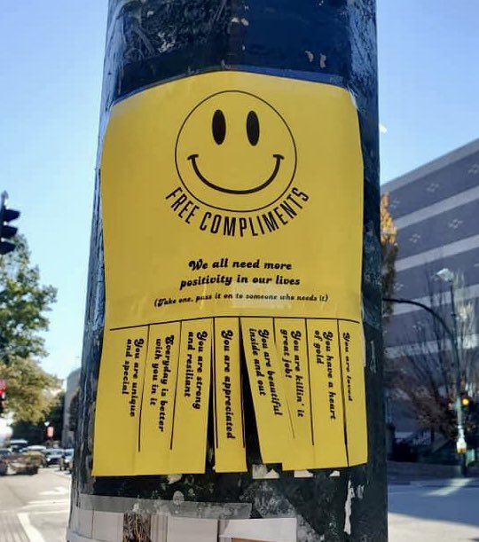 AsclepiasRosa's tweet photo. These have popped up all over town☺️#freecompliments https://t.co/F7VwiFIYd1