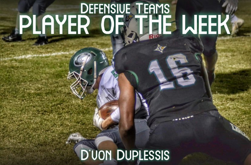 EastsideFB's tweet photo. 🗣 @Bullritos Covington - Players of the Week from last week’s win against Greenbrier:

@dallas12_dj - 38 Carries - 214 Rushing Yards - 4 TDs
@DvonDuplessis - 5 Solo Tackles + 5 Assist = 10 Total Tackles
@JaydonFain - 5/5 PATs 🦵
@KalenStapp - 🦅🦅🦅

#WeBleedGreen #OurStandard https://t.co/dibnr6g24E