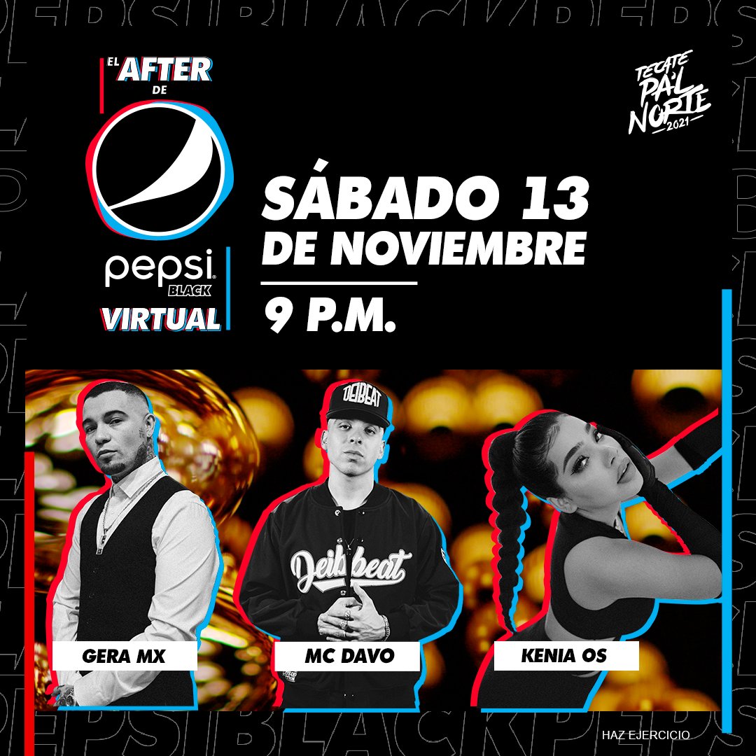 KeniaOsTweets's tweet photo. “#KeniaEnTecatePalNorte” es Tendencia #1 en Twitter México con más de 30mil tweets por la presentación que tendrá en el After Party de #PepsiBlack este sábado 13 de noviembre a las 9PM (MX). https://t.co/JvjkpUdqQv
