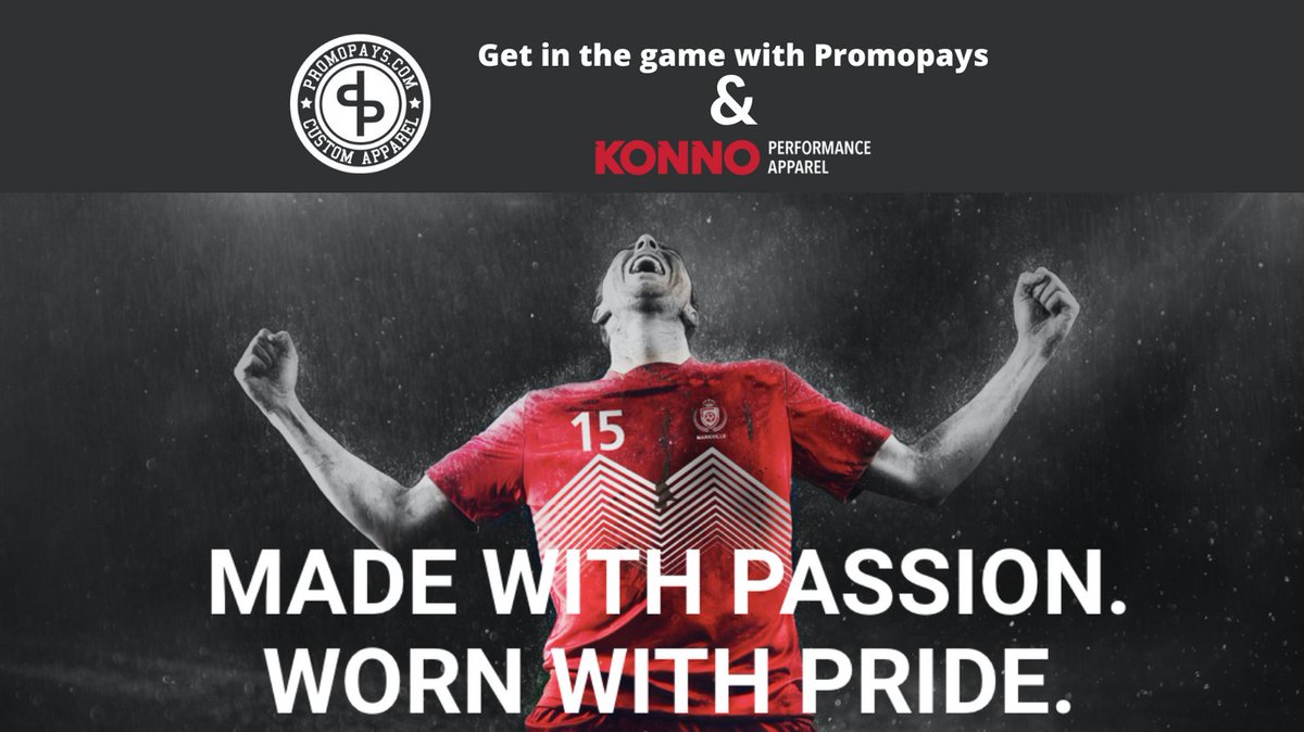 Promopays's tweet photo. Say good-bye to long waits for overseas shipping for #customdesign performance gear! We are excited to announce a new partnership with @KonnoSports to offer you HUGE discounts on a a wide variety of styles. Contact us for details. https://t.co/LhmfGdjJL7