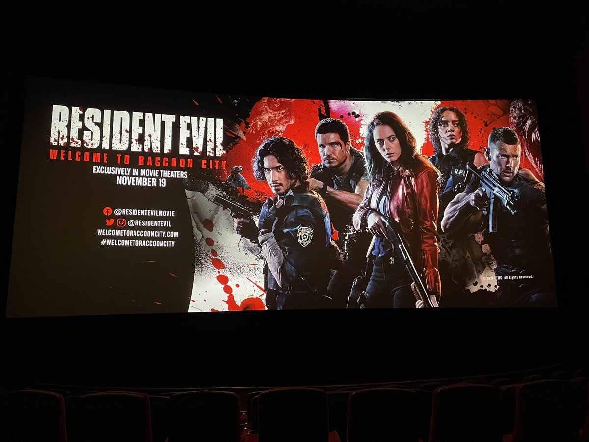 Lulamaybelle's tweet photo. Tonight’s screening: @ResidentEvil #WelcomeToRaccoonCity https://t.co/wKY5Qngw2X