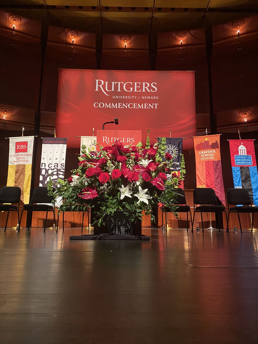 abbymh92's tweet photo. The stage is set for 8 @Rutgers_Newark Commencements that were producing today through Wednesday at @NJPAC 🎓#GoodPeopleGreatEvents https://t.co/UCbZPriaCI