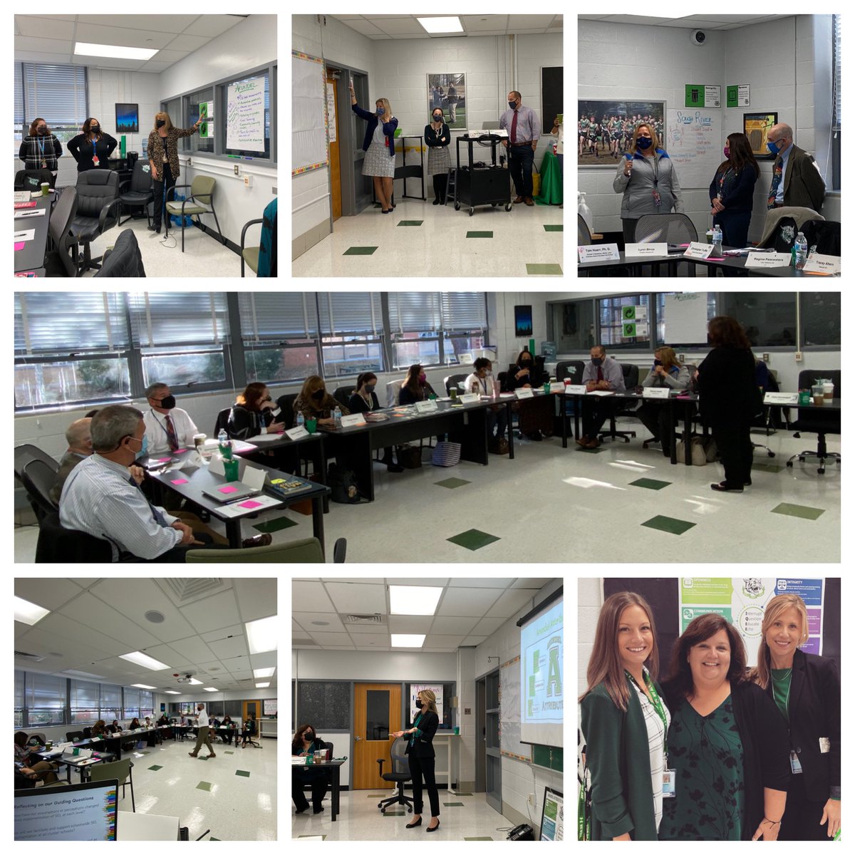 KMagazu_AACPS's tweet photo. Providing PD today to our cluster on school wide SEL with Ms. Davenport, @LindaSmithV, @ChrisTruffer65 and @TomHoerr. Sharing of ideas and what we can do to help each other create a culture where kids and staff feel valued and heard. #formative5 @ArundelHS_aacps https://t.co/OO0DBuZ8ql