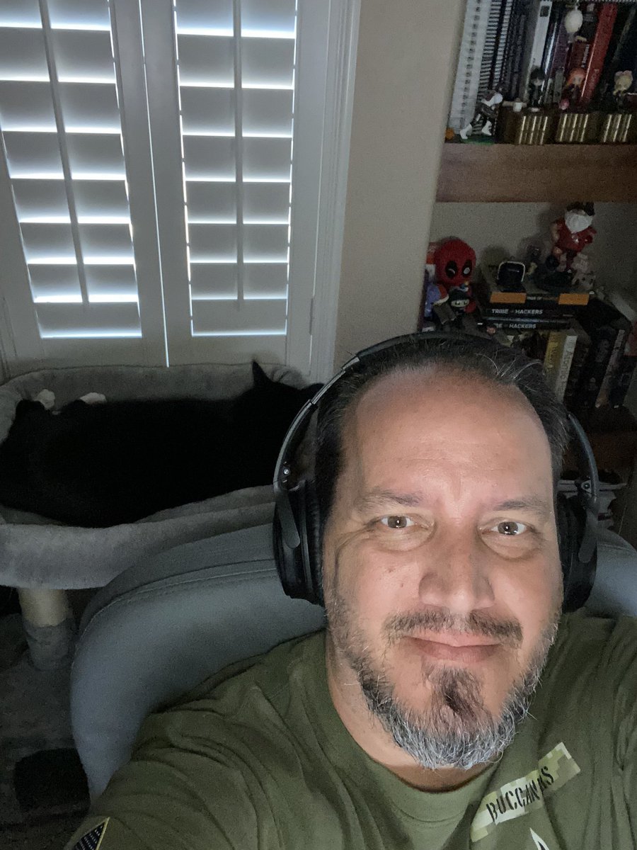 bucfoo's tweet photo. This guy makes my workday so much better. Love my cat!! #infosec #CatsOnTwitter https://t.co/vv4iheb2kQ
