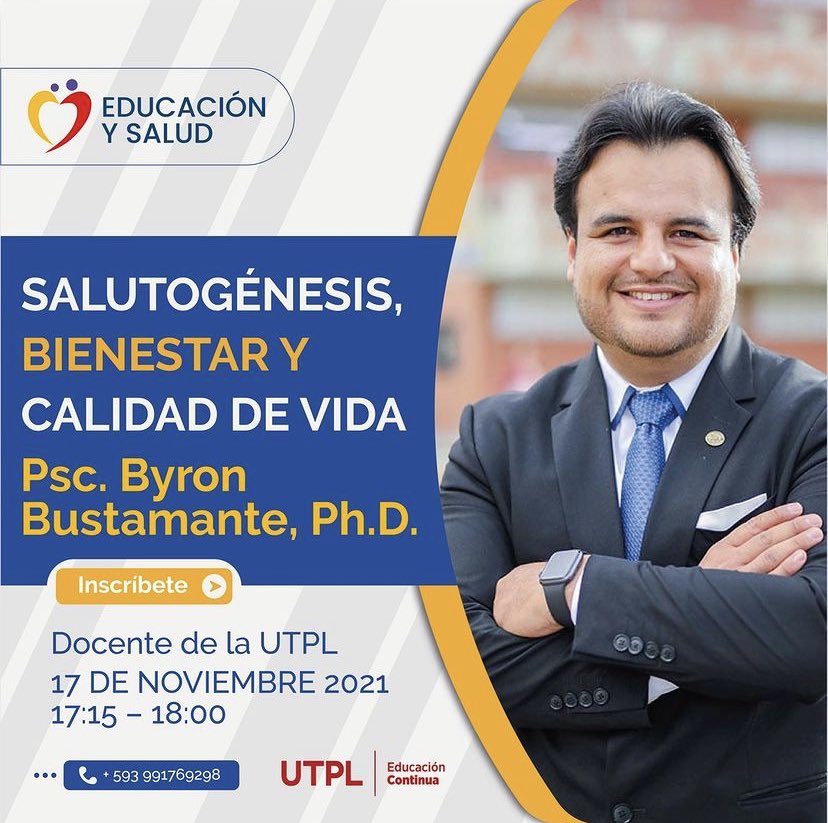 educa_salud_'s tweet photo. El PhD. @bfbustamante, estará en el 
II Simposio Internacional 🇪🇨🇧🇷🇵🇪🇦🇷
Tiempo de Transición: Una Propuesta Educativa desde la Salud Integral
Regístrate ⬇️https://t.co/0sCEmtyp42 @VIVErevista @EmdicConsultor1 #klubo #Kentenich 
Con el aval de @educontinuaUTPL https://t.co/GkvkuJ6w0u