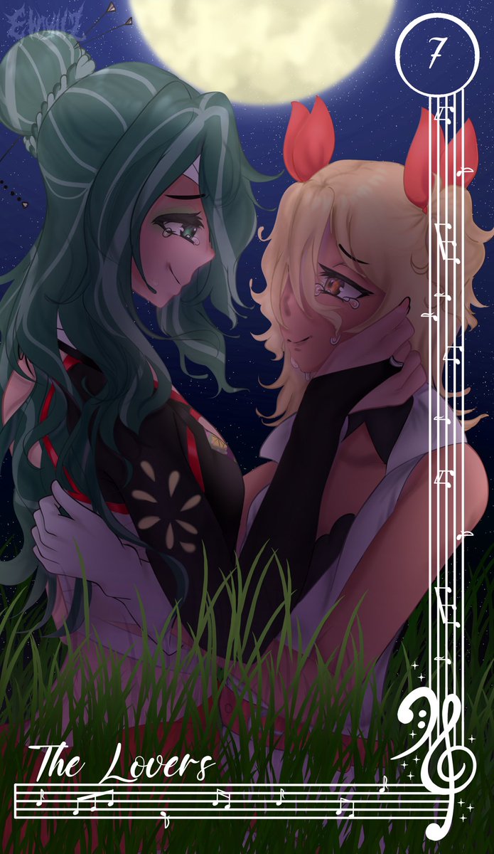 ewiyuz's tweet photo. Here are the pieces I made for the @VocaloidTarot zine!! Please go download it! It would mean a lot !! ^_^ ❤️❤️ https://t.co/n884lZXmQu