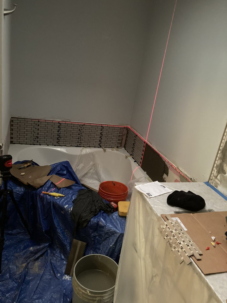 J360QualityCons's tweet photo. We started tiling in the master bathroom, check out some of the pictures so far. Can’t wait to see the finish!! https://t.co/uqz2eG8wTv