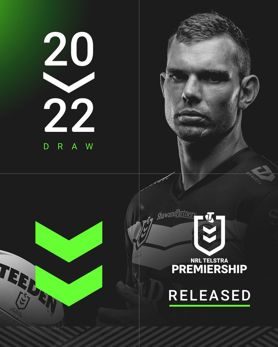NRL's tweet photo. The draw for the 2022 #NRL Telstra Premiership has been announced! 📅
Details 👉 https://t.co/BcdESvnrbL https://t.co/HnsQdB8oIU