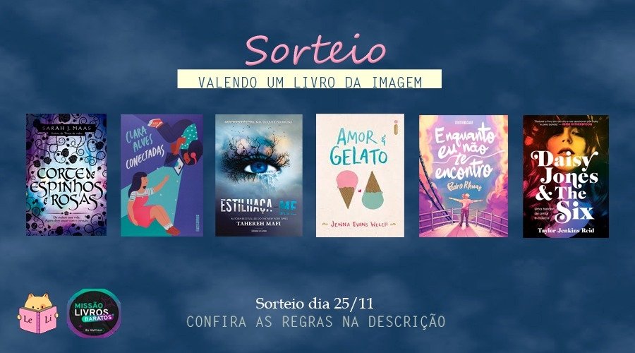 Leituraliteral's tweet image. 📚 SORTEIO DE LIVRO 📚

Veio aí o segundo sorteio em parceria com o @missaolivros 🥳

Regras:
↪️ Seguir @Leituraliteral e @missaolivros 
↪️ Dar RT nesse tweet

Sorteio dia 25/11