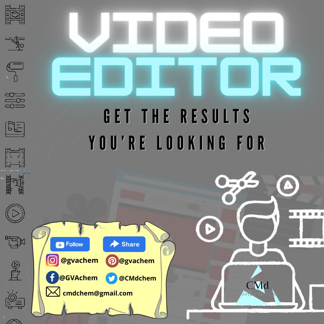 CMdchem's tweet image. Why You Should Hire a Freelance Video Editor?
📍Saves you time
📍Get the results you’re looking for
📍Flexibility
📍Faster delivery
Need someone to fix your Videos for your Business?
Message me 📧 gvachem@gmail.com
✅ bit.ly/3pzwBjR
#CMdVirtualServices #videocreator