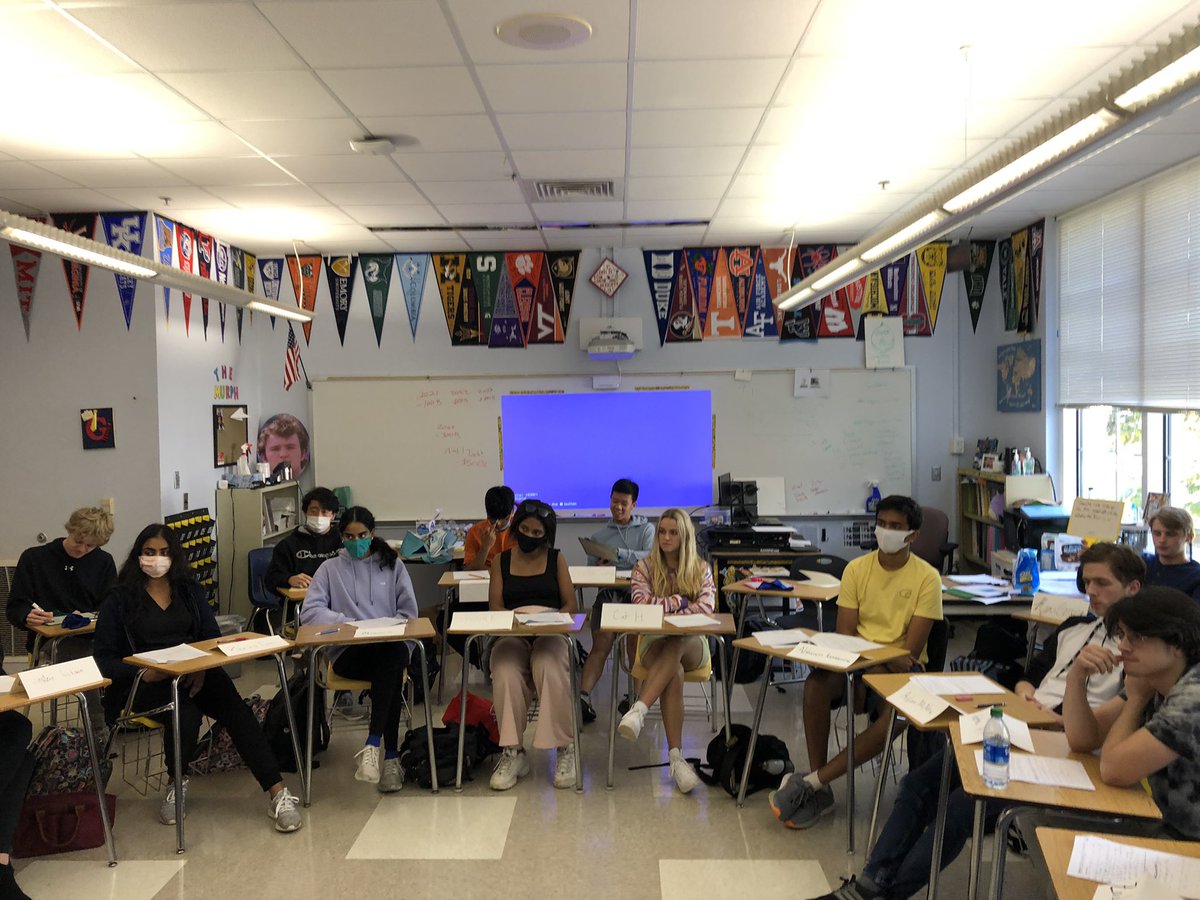 MiltonAPEcon's tweet photo. Socratic Seminar on minimum wage today. If economists can’t agree on the implications, neither can we. BUT…we CAN take it beyond a simple supply and demand analysis and consider larger issues #NotinAPCurriculum #StillImportant https://t.co/8bqv0Eqr5J