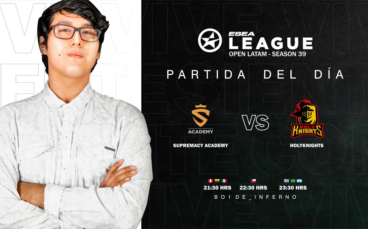 sslstudiogg's tweet photo. ¡Partidas del día! 🔥
Arrancamos con la cobertura de la LIGA ESEA SEASON 39, a continuación, les dejamos las partidas programadas para el día de hoy.
- All Stars vs OnlyFanS
- @supremacyggo Academy vs @HolyKnightsGG  
🎙 @JoseMariaA_GG  y @Arklaay https://t.co/825OoLPXTk