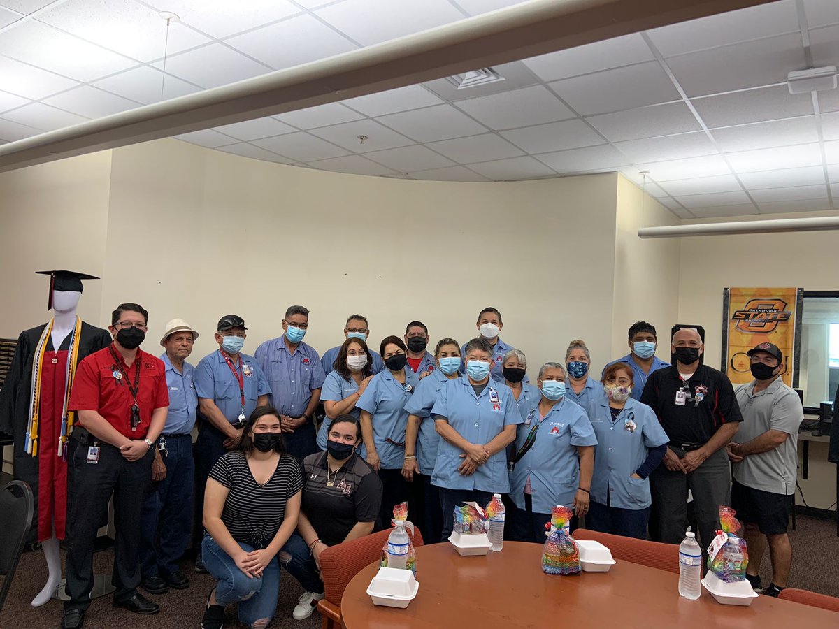 LuisCBocanegra1's tweet photo. Shout out to our TAFE members for organizing this recognition event for our custodial department. We appreciate all the work that our custodians do every single day. This student-created event was a token of appreciation for everything that our custodial team does! @lobo_pride https://t.co/9NvRN63G6V