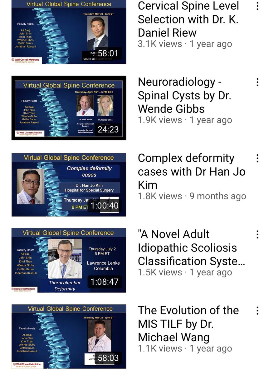 AliBaajMD's tweet photo. The @virtualspine YouTube channel now has 1.5K subscribers and 80+ recorded sessions! Unprecedented initiative by a phenomenal team to improve access and promote education in #spine worldwide! https://t.co/gV1Kdm1wqY https://t.co/AbBx4LRpGZ