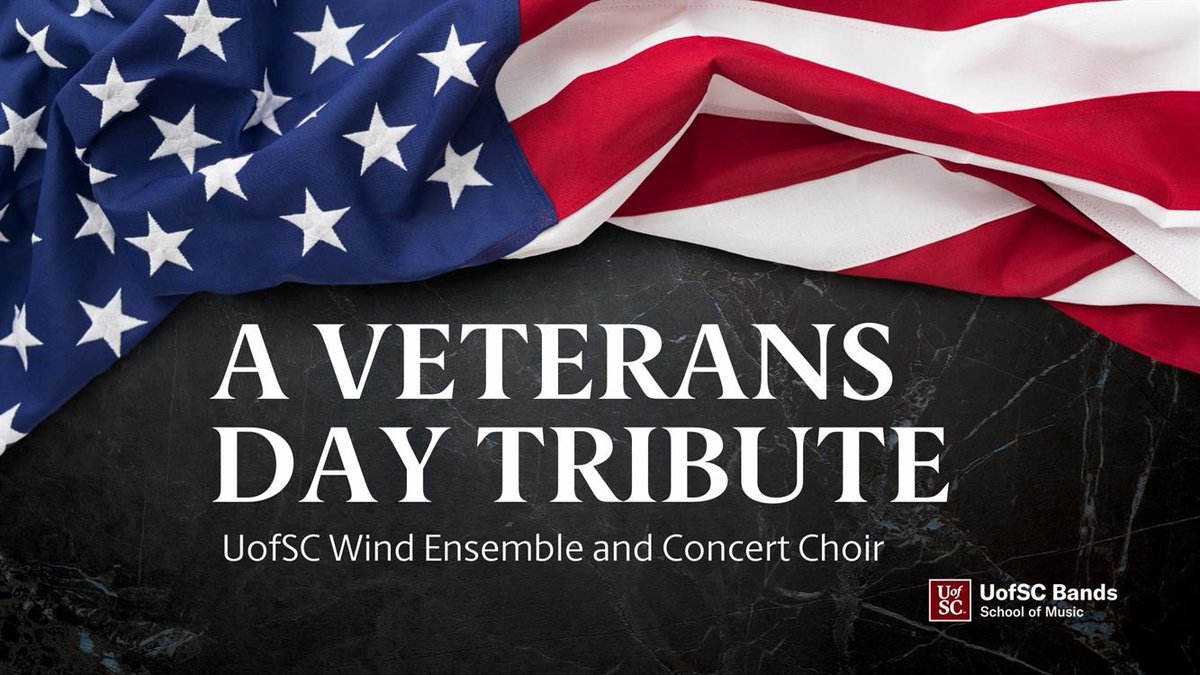 momfiles's tweet photo. Check out a Veterans Day Tribute presented by the 
@UofSC Wind Ensemble and Concert Choir on Thursday, Nov. 11, 2021, 7:30 pm at @KogerCenter For The Arts. Tickets are FREE! 

More info: https://t.co/1xRQOZRXca Please RT to spread the word! #VeteransDay2021 #SCTweets https://t.co/MERYwpx1PN