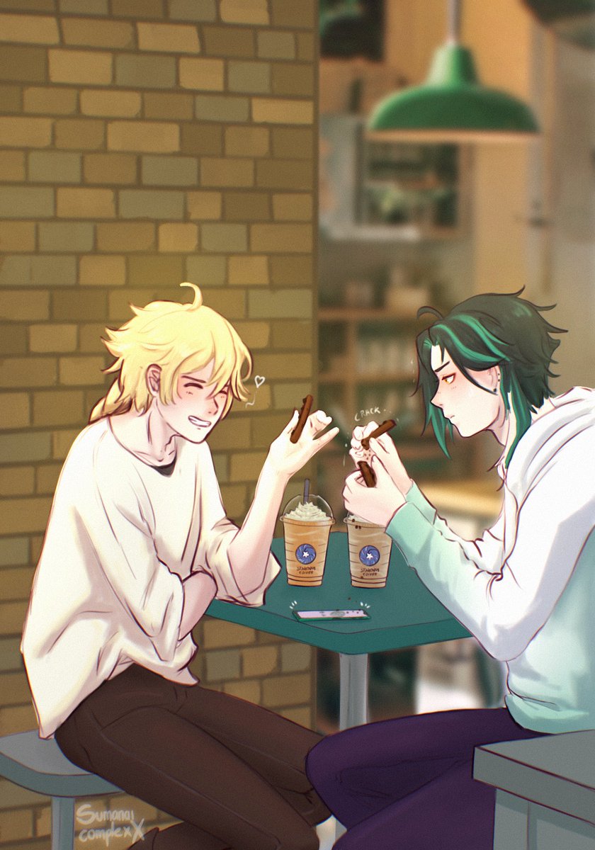 smnai1103's tweet photo. Hi ,@BakitBlancCo this is my gift for you! I hope you like it! 

thanks to @xiaotherxchange for hosting this event!

Xiao x Aether Modern AU! 

#xiao #aether #GenshinImpact #xiaoaether https://t.co/bRUsCsnXNi