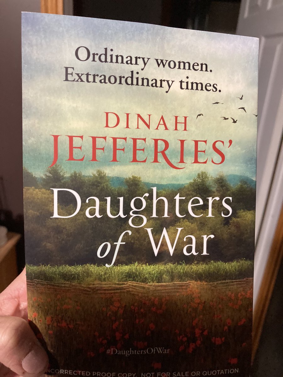BrickgirLeanne's tweet photo. Thanks @DinahJefferies and @HarperCollinsCa for the copy of Daughters of War. Will be the next book I read. #freebookcontest https://t.co/JdLoz1JlOh
