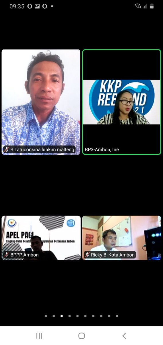 SLatu14's tweet photo. Selasa(09/11/21)
Syaprudin Latuconsina
Luhkan Kab.Maluku Tengah
Mengkuti Apel Pagi 
Lingkup Satminkal Bp3 Ambon.
#giatluhkanSatminkalAmbon
#luhkankabmalteng #LuhLapor  
@brsdm_kp @puslatluhkp 
@kkpgoid https://t.co/GDytx5MjdK