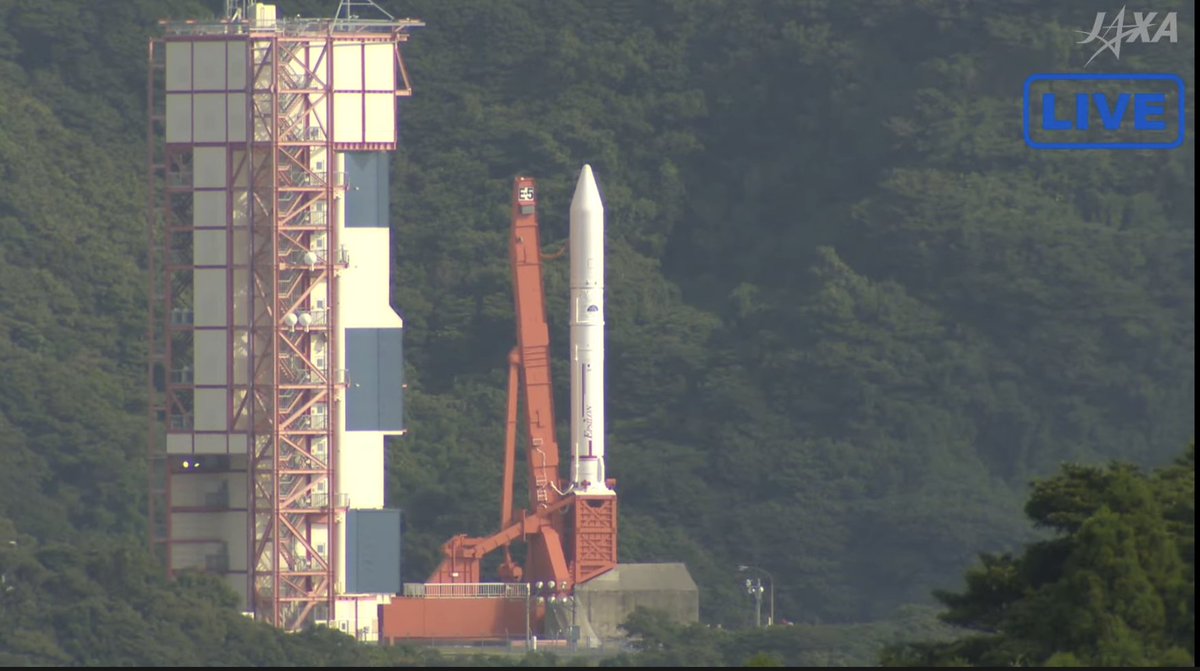 genejm29's tweet photo. #JAXA #Epsilon5 - T- 3 min and counting weather is not a constraint Set for a 9:55:16 AM JST launch T- 2 min still go on all sources. https://t.co/oGYix0uiP9
