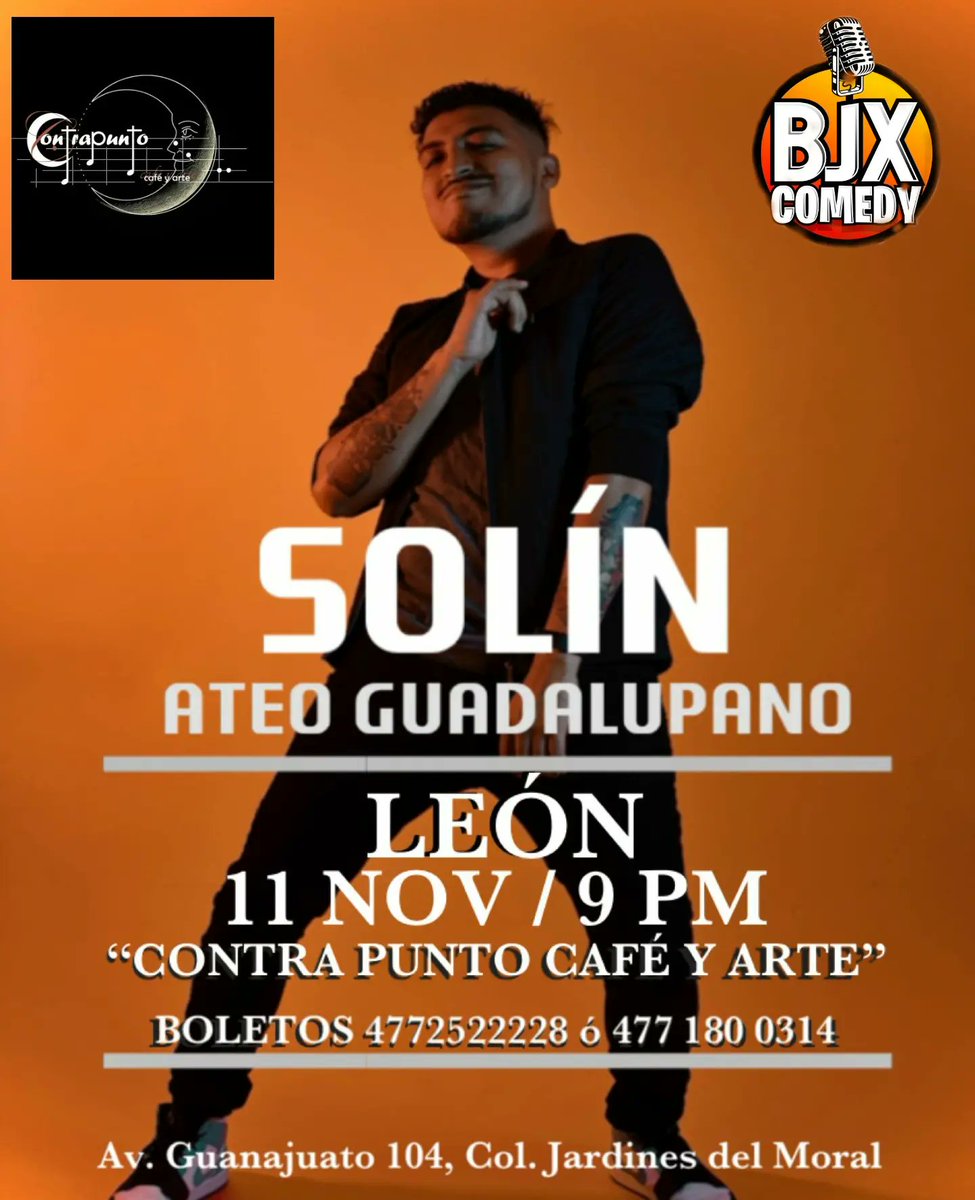 Este jueves en Contrapunto no te pierdas el show de <a href="/solinstandup/">Solín</a> ¡Ven a morir de risa! Boletos en solin-en-leon-guanajua.boletia.com