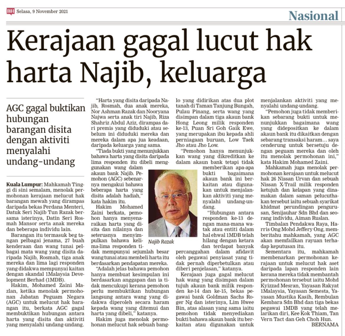 ahmadmaslan's tweet photo. Gagal lucut hak harta DS @NajibRazak &amp; keluarga serta beberapa pihak yg lain

Siapa gagal? Kjaan #PH dulu yg bawa kes ini ke mahkamah

Pada ketika itu seluruh dunia melihat seorng bekas #PerdanaMenteri yg banyak jasa kpd #rakyat dimalukan bila rumahnya digelidah &amp; barang2 diambil https://t.co/6BUlrNToyI