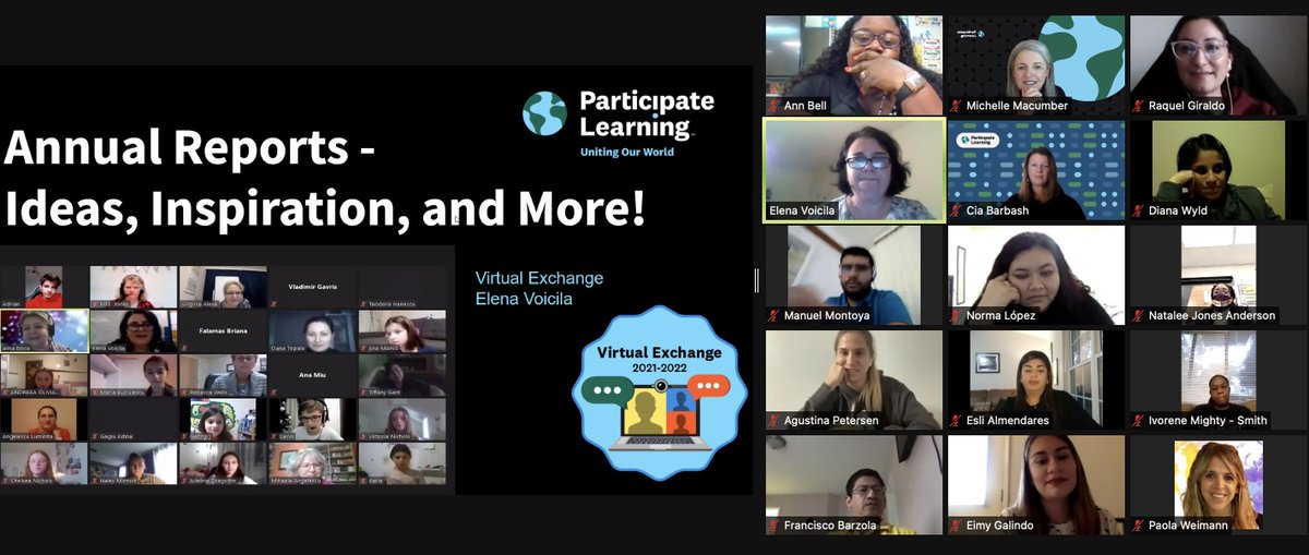 MicheleMacumber's tweet photo. What a wonderful hour full of ideas, inspiration, &amp; tips for planning engaging + successful cultural activities &amp; virtual exchanges! Cheers to our awesome @ParticipateLrng ambassadors who presented - @VoicilaElena @eimy9206gmailc1 @AnnJam4th....

#unitingourworld @ParticipateLrng https://t.co/Ultzonpasr