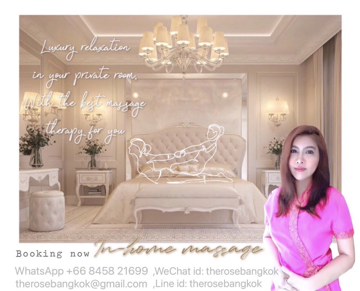 RoseBangkok's tweet photo. The Rose Bangkok
We provide massage services for your room in hotel or Condo and Residences in Bangkok area.
Line ID: therosebangkok
WeChat ID:therosebangkok
WhatsApp+66 845821669
#เปิดประเทศ #homemassage #Delivery #hotelmassage  
#MassageTherapy #massageformen 
#MassageFullBody https://t.co/WhJwdl5FEU