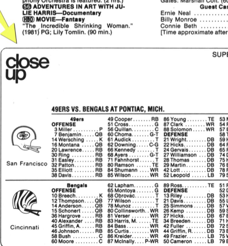SamDHallJr's tweet photo. Sad for the entire generation that doesn’t  get to remember watching #MNF with #DandyDon and Howard Cosell and what those personalities brought to the feeling of your team being on ##MNF and this in the TV Guide the electricity it sent through you as a kid https://t.co/5SDKhlZAq8