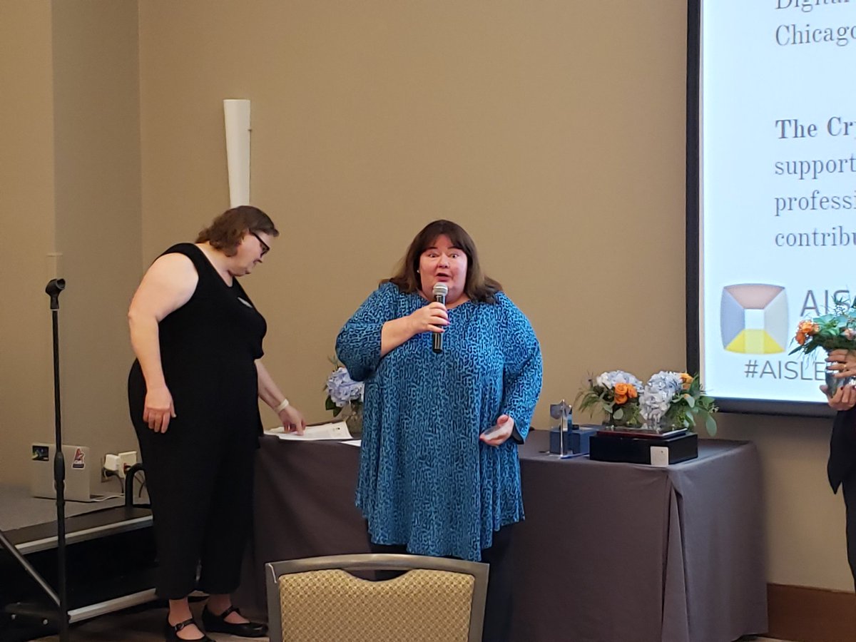 CpsLibraries's tweet photo. Congratulations on your Crystal Honor Award, Dorsey!!! This couldn't have gone to a more deserving person! ❤️ @AISLEd_org @ChiPubSchools
#CPSSchoolLibrarians #AISLEd21 #SchoolLibrariansAreEssential https://t.co/FUeGk849dB