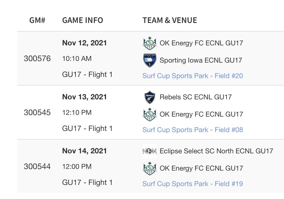 Counting down to <a href="/TheECNL/">The ECNL</a> San Diego National Event! Check out <a href="/oefc05girlsecnl/">OEFC 04/05 Girls ECNL</a> schedule below #ECNLSD #number0 #oefc 💙💚⚽️