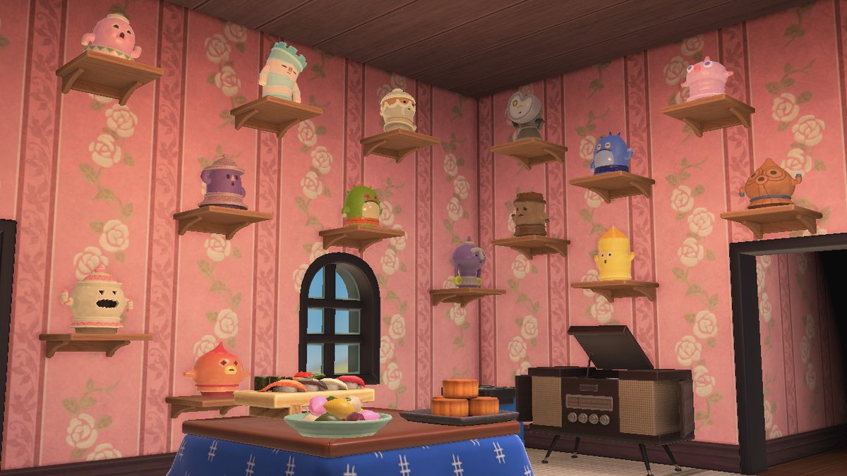 Tiffbugbaby's tweet photo. Im gonna fill my walls with these funky lil dudes #AnimalCrossing #ACNH #NintendoSwitch #gyroid #acupdate https://t.co/xmAHWyaMGr
