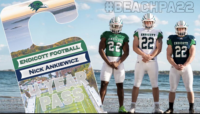 ankiewicz_nick's tweet photo. Thankful to receive an official offer from Endicott football! @CoachMcGonagle @Dubzinski79  #beachpass https://t.co/D8y9ezf57S