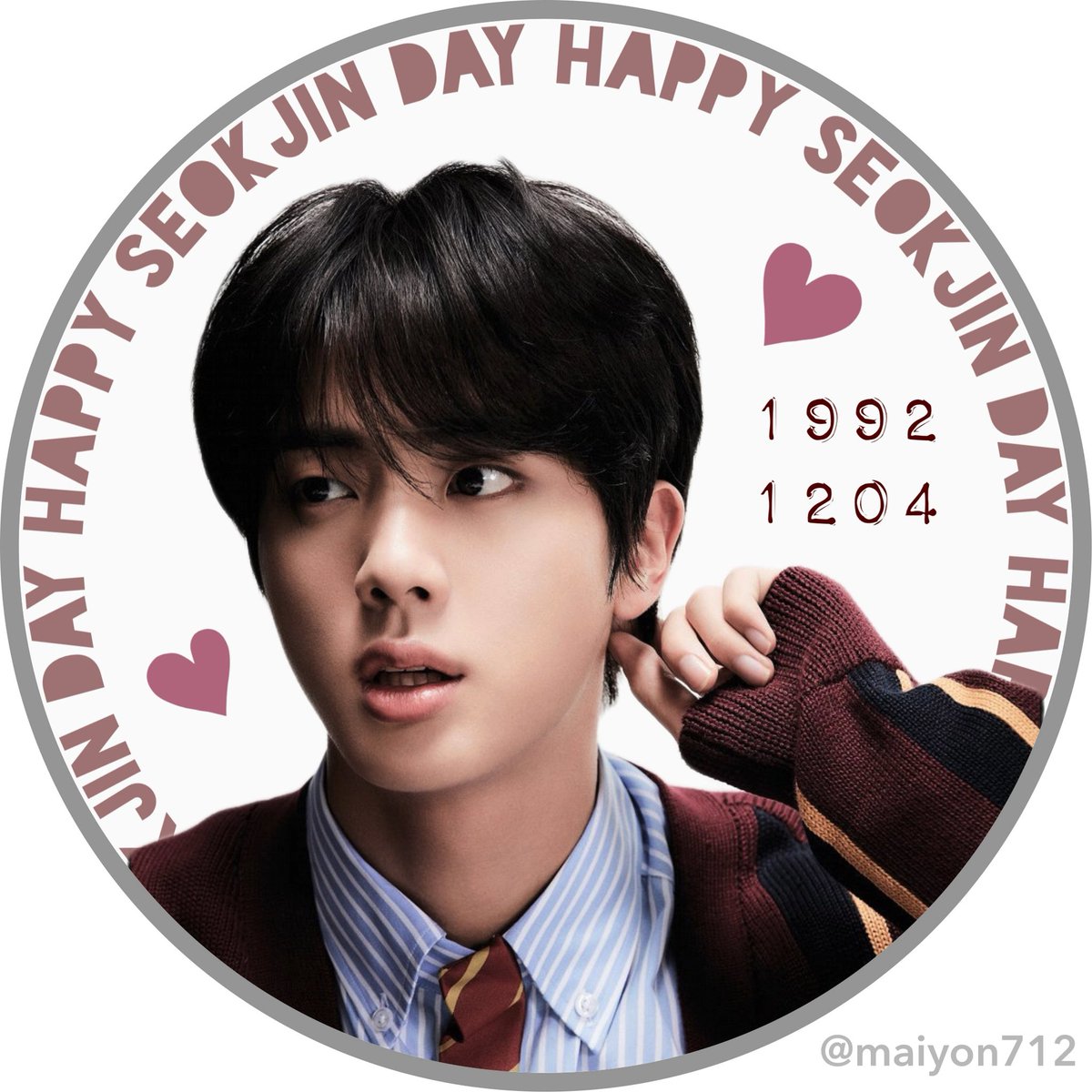 maiyon712's tweet photo. 【Seokjin センイル アイコン①】

センイルに向けて、ヘッダーとアイコンを少しづつupしていきます🐹💕
また皆さんと一緒に盛り上げていけたら嬉しいで���🥳💜

💟良かったら自由に使って下さい♡
💟いいね＆RTして貰えると嬉しいです♡

#maiyon加工 #BTS #방탄소년단 #BTSJIN https://t.co/KLT5satxYU