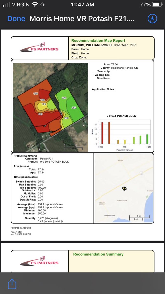 Willmorris7Will's tweet photo. Today something really neat happened on our farm, we joined the modern world of fertilizer application with a variable rate of K for next years crop. Thanks to FS Delhi @FSPstef #postivemoves #ontag #norfolkstrong https://t.co/PpQcknXdZz