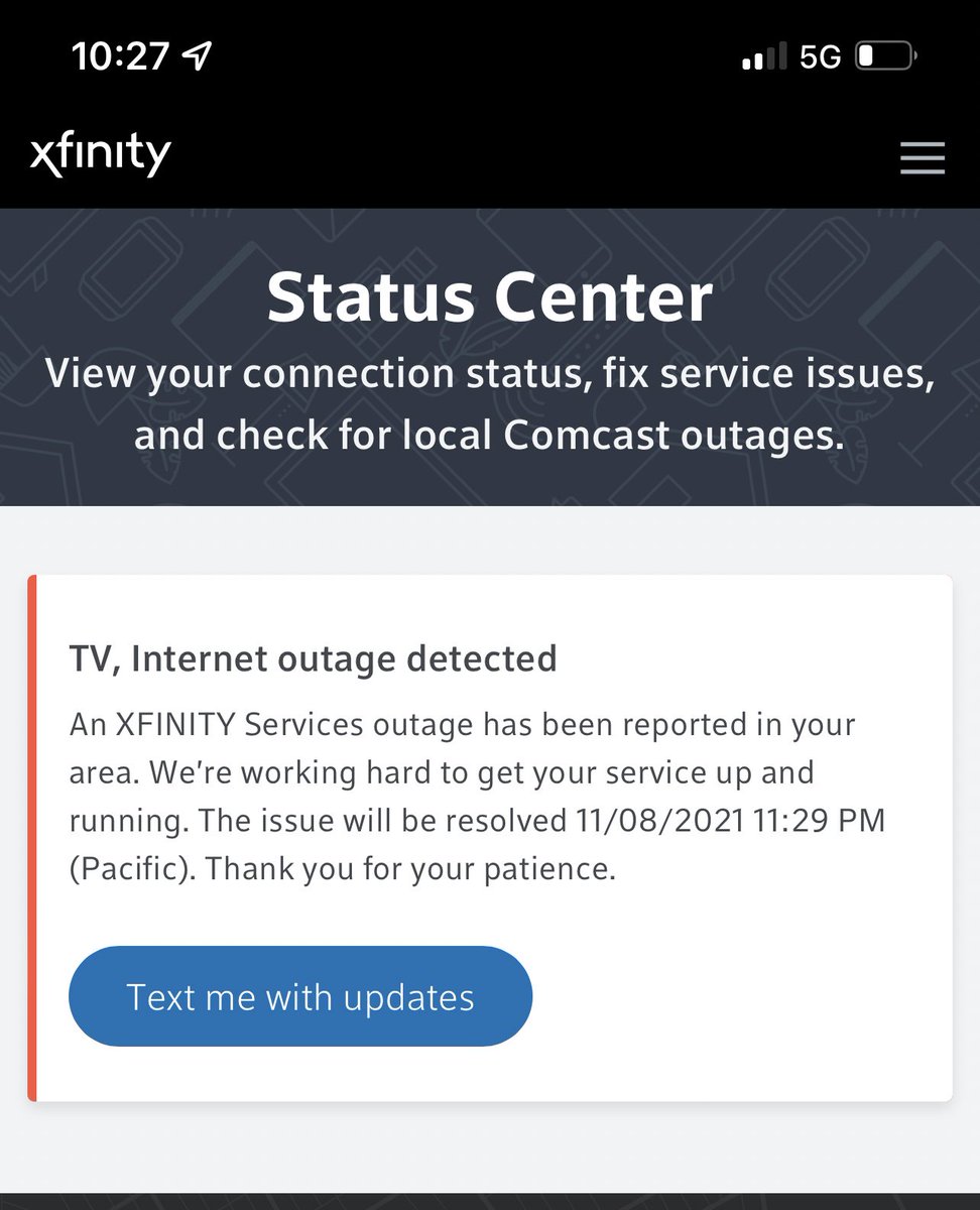 mgkline's tweet photo. Xfinity outage across the Bay? You bet. https://t.co/lX2AKCJeb1