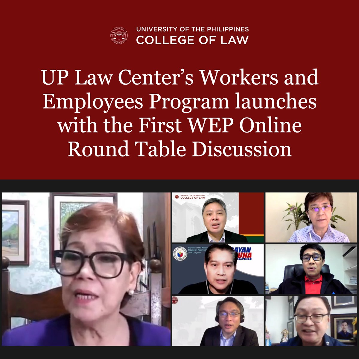 UPCollegeofLaw's tweet image. UP Law Center Workers and Employees Program (WEP) Holds First Roundtable Discussion with Various Labor Groups

Read the full article here law.upd.edu.ph/wep-holds-firs…

#UPCollegeofLaw #UPCommunity #UPWorkersandEmployeesProgram