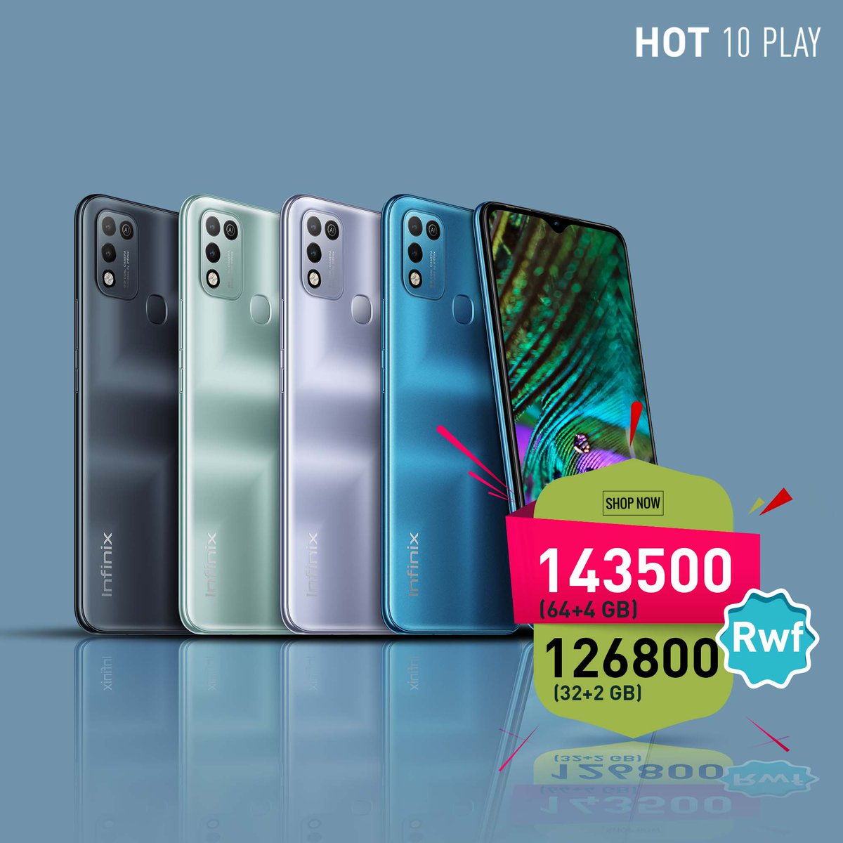 infinixrwanda's tweet photo. Bring home this powerful masterpiece...
Get ready to experience unparalleled fluidity with a variety of features and trendy design.
Visit your nearest infinix shop or call us on 0781300445.
#infinixmobile #HOT10Play #NonStopPlaying https://t.co/sqa5sgsxnh