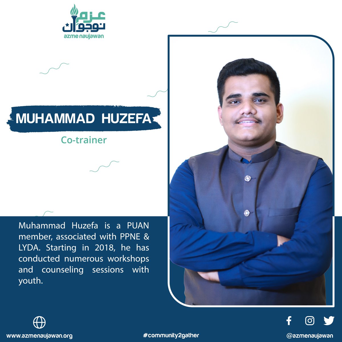 AzmeNaujawan's tweet photo. Meet the force of Azme Naujawan who works within the communities. Introducing Muhammad Huzefa who is part of PUAN &amp; also hosts association with PPNE.

#AzmeNaujawan #AeN #Community2Gather https://t.co/alcE9qL5eN