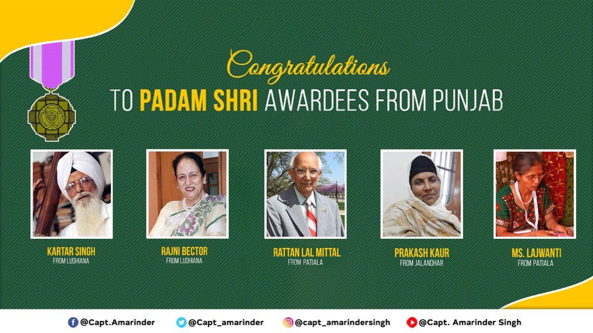 Congratulations to all Padma Shri Awardees. Your valuable contributions have always been a source of inspiration and motivation for everyone. The country is proud of you!