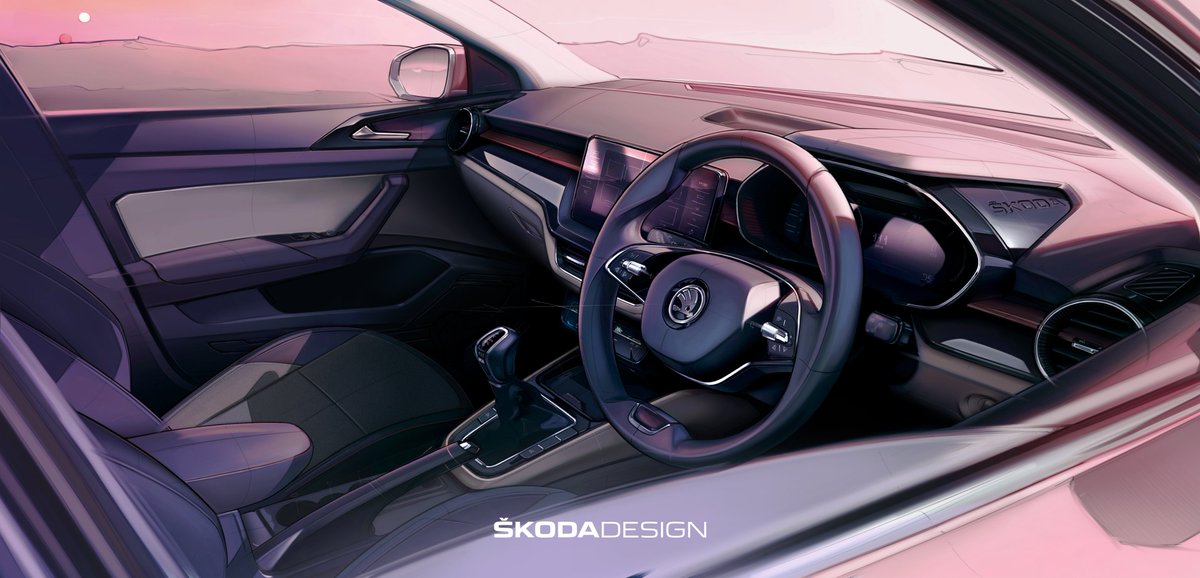 Zac_Hollis_'s tweet photo. Here's the much-awaited first glimpse of the ŠKODA SLAVIA interiors!
The sketches showcase the plush and elegant design of the premium mid-size sedan, making it gorgeous inside out.
Stay tuned for the World Premiere on 18th November!
#SKODASLAVIA #SKODAIndia #SimplyClever https://t.co/hwlJ5sjS3w