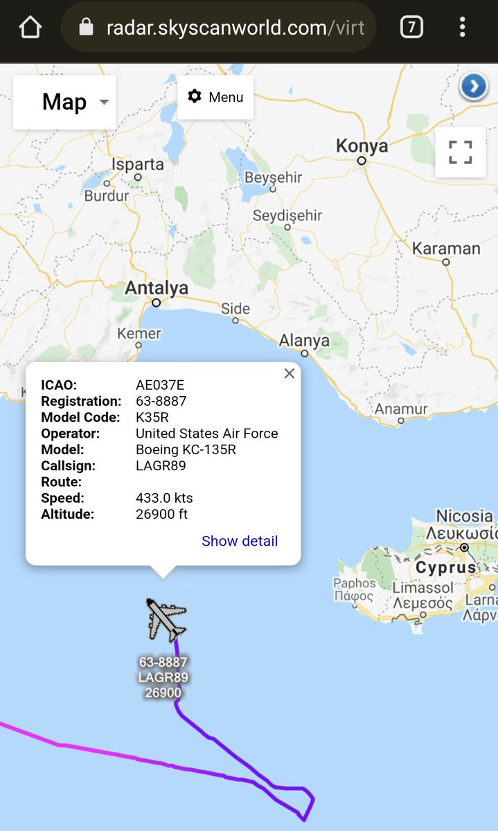 scan_sky's tweet photo. #USAF - Boeing KC-135R - 63-8887 - Callsign Should Be - #BLUE66
Departed From Souda Bay 🇬🇷 & Will Be Heading To RAF Mildenhall 🇬🇧 🇺🇸 https://t.co/4crLzbG9D8