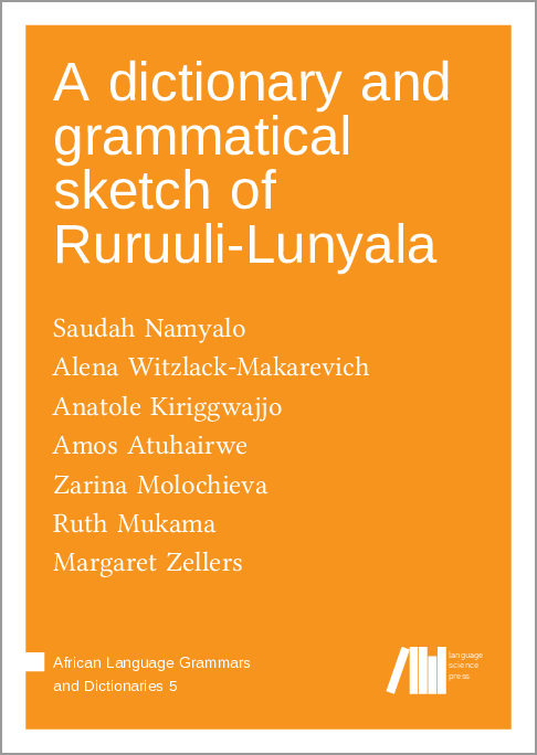 LangSciPress's tweet photo. Just published "A dictionary and grammatical sketch of Ruruuli-Lunyala" by Saudah Namyalo, Alena Witzlack-Makarevich, Anatole Kiriggwajjo, Amos Atuhairwe, Zarina Molochieva, Ruth Gimbo Mukama & Margaret Zellers
https://t.co/9ABONbQmum #openaccccess #algad https://t.co/uLQF0nMu6P
